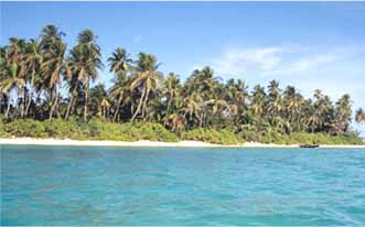 Shore Kadamat Island in Lakshadweep