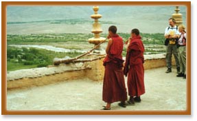 Monks at Thikse Monastery, Ladakh