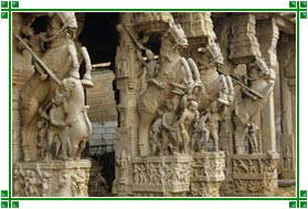 Sculpted Horses at Srirangam Temple, Trichy